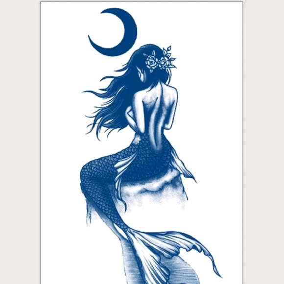 🍉5 for $25* Mermaid Temporary Pectin Tattoo - Picture 2 of 6